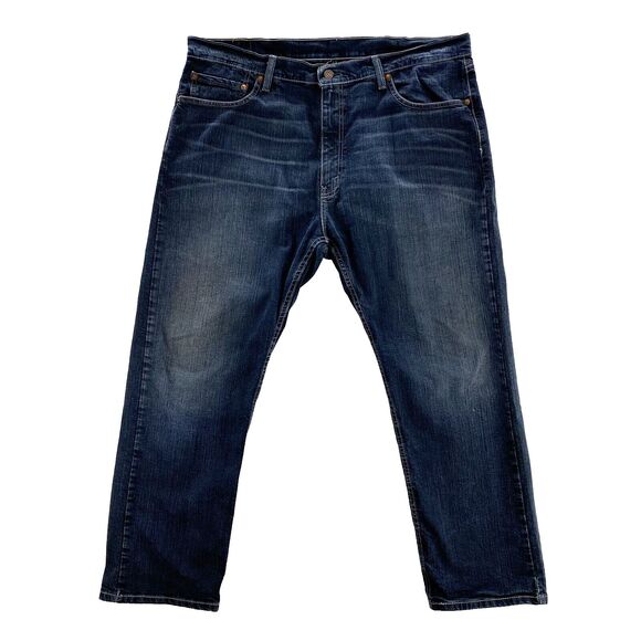 Levi's Jeans Men's 40x30 Blue 505 Regular Fit Straight Leg American Grunge Denim - Picture 1 of 16